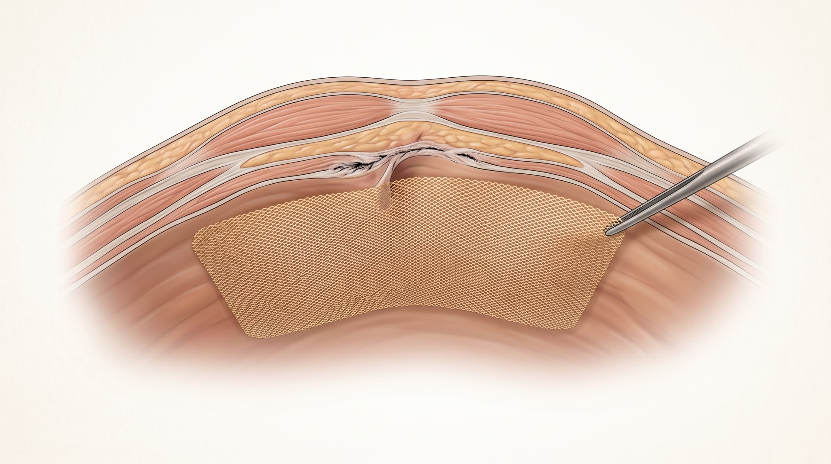 Plastía de hernia incisional